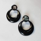 Buffalo horn earrings - Beautiful black horn earrings KAI-2687
