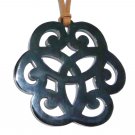 Horn pendant necklace - horn pendant - horn pendent - pendentif en corne KAI-5723