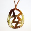 Buffalo horn pendant necklace - pendentif en corne de buffle - KAI-5698
