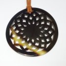 Buffalo horn pendant - horn pendant necklace - pendentif en corne de buffle - KAI-5685