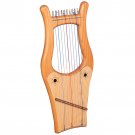Muzikkon Mini Kinnor Harp, 10 Strings Red Ceader