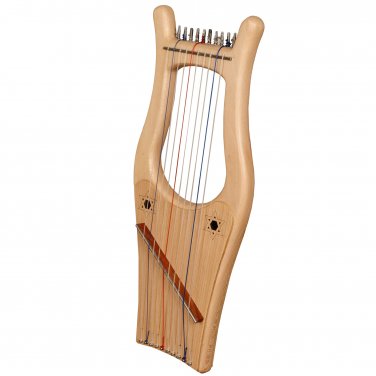 Mini Kinnor Harp, 10 Strings Lacewood