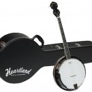 Heartland 4 String Banjo 24 Bracket with Closed Solid Back With Hard Case