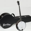 Heartland 5-String Banjo 24 Bracket with Closed Solid Back and Geared 5th TunerWith Hard Case