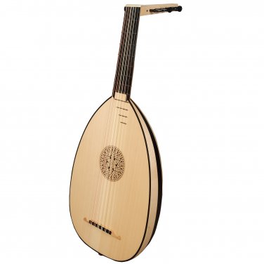Muzikkon Renaissance Lute, 6 Course Variegated Maple Ebony