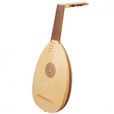 Muzikkon Renaissance Lute, 8 Course Variegated Left Hand Maple Walnut