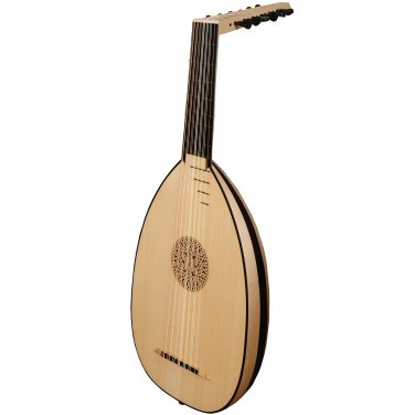 Muzikkon Renaissance Lute, 7 Course Variegated Maple Ebony