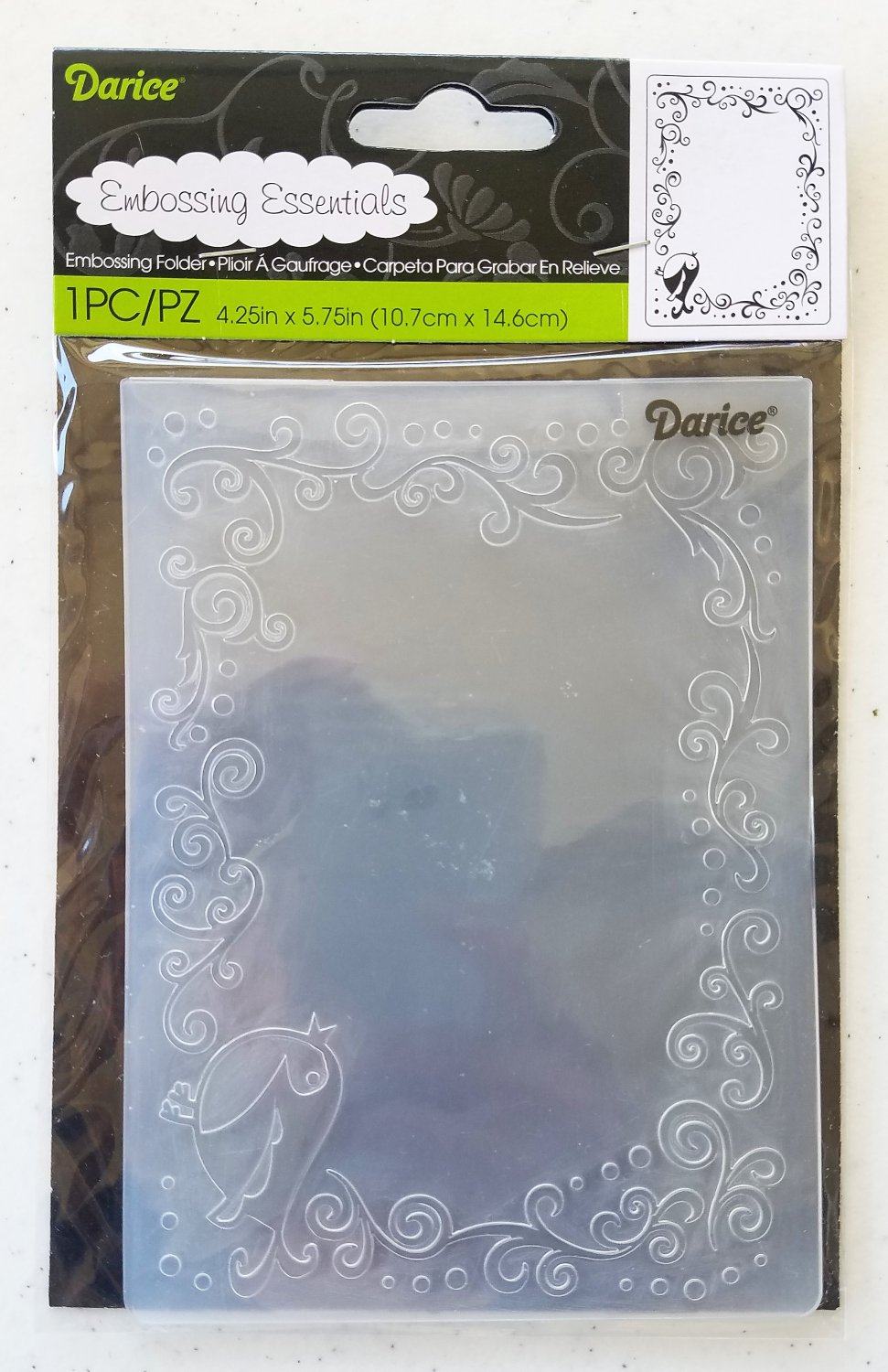 Darice Embossing Folder Bird in Border