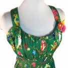 Disney Parks Enchanted Tiki Room Dress Parrot 2X Cherry Tree Lane Dress