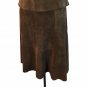 Vtg Brown Suede Buckle Button Vest Skirt Hippie Steampunk Boho 6
