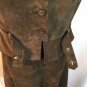 Vtg Brown Suede Buckle Button Vest Skirt Hippie Steampunk Boho 6