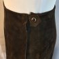 Vtg Brown Suede Buckle Button Vest Skirt Hippie Steampunk Boho 6