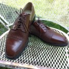 Mens FLORSHEIM Brown Leather Oxford Basket Weave Dress Shoes NEW Size 13