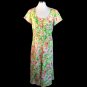 Coldwater Creek Spring Easter Brights Floral Dress Mother Of Pearl Cap Sleeve 10