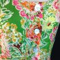Coldwater Creek Spring Easter Brights Floral Dress Mother Of Pearl Cap Sleeve 10
