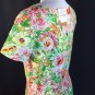 Coldwater Creek Spring Easter Brights Floral Dress Mother Of Pearl Cap Sleeve 10
