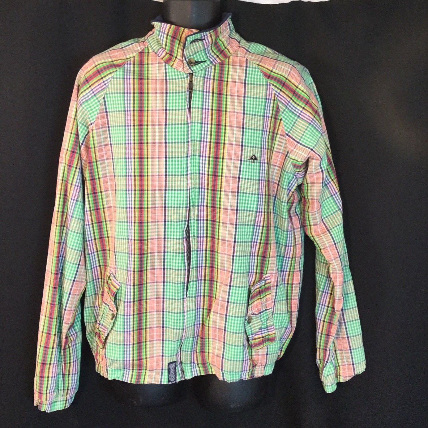 lrg lifted research group Plaid Brad Zipfront Jacket M Preppy Lightweight