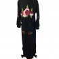 Boutique Artisan Fem Duster Jacket Opera Coat Snap Front Rhinestone
