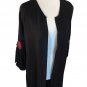 Boutique Artisan Fem Duster Jacket Opera Coat Snap Front Rhinestone