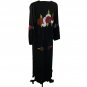 Boutique Artisan Fem Duster Jacket Opera Coat Snap Front Rhinestone