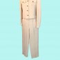Vtg St John Knit Collection Pant Suit Ornate Buttons Marie Gray S/M