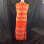 Vtg St John Knits Wiggle Groovy Hostess Sweater Dress Orange Gold Metallic M