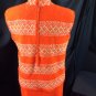 Vtg St John Knits Wiggle Groovy Hostess Sweater Dress Orange Gold Metallic M