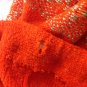 Vtg St John Knits Wiggle Groovy Hostess Sweater Dress Orange Gold Metallic M
