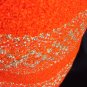 Vtg St John Knits Wiggle Groovy Hostess Sweater Dress Orange Gold Metallic M