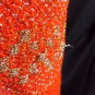 Vtg St John Knits Wiggle Groovy Hostess Sweater Dress Orange Gold Metallic M