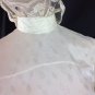 Vtg Mod Steampunk High Collar Dress Drop Waist Lace Juliet Sleeve Zip Fit Cuff M