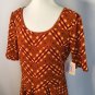 Lularoe Fall Colors Plaid Nicole Dress Stretch 2XL USA