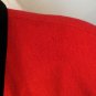 Anne Klein II Red Wool Coat Black Velvet Collar Lion Emblem Button Front USA L