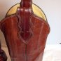 Justin Boot Co Brown Eel Skin Western Boot Ladies Country Square Dance 2 3/4" 6B