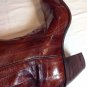 Justin Boot Co Brown Eel Skin Western Boot Ladies Country Square Dance 2 3/4" 6B