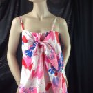Vtg Evelyn Margolis Hilo Hattie Hawaiian Maxi Dress Mod Bold Watercolor Floral M