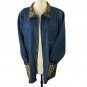 Vtg Totally 80s Denim Jacket Leopard Collar Pockets Glam Rock Oversized M/L