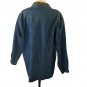 Vtg Totally 80s Denim Jacket Leopard Collar Pockets Glam Rock Oversized M/L