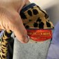 Vtg Totally 80s Denim Jacket Leopard Collar Pockets Glam Rock Oversized M/L