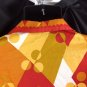 Vtg Alex Colman Diamonds & Dots Casual Cotton Sheen Shirt Orange Gold L / XL