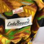 Vtg Groovy Wide Collar Pullover Shirt Dress Paisley Long Sleeve Gold Brown M