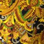 Vtg Groovy Wide Collar Pullover Shirt Dress Paisley Long Sleeve Gold Brown M
