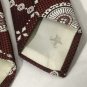 Vtg Wide Mod Loud Polyester Sears Store Medallion Plaid Brown Taupe