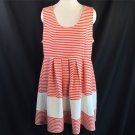 Ya LA Red White Stripe Dress Sweetheart Valentine Volup 2X / 3X