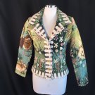 Spring Garden Bunny Rabbit Artisan Woven Blanket Jacket Heirlooms Picket Fence S