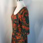 Lularoe Orange Floral Fall Colors Nicole Dress Stretch 2XL USA
