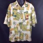 Reyn Spooner Ukulele Kane Native Mens Hawaiian Shirt Wahine Surfer Tapa Print XL