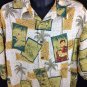 Reyn Spooner Ukulele Kane Native Mens Hawaiian Shirt Wahine Surfer Tapa Print XL