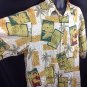 Reyn Spooner Ukulele Kane Native Mens Hawaiian Shirt Wahine Surfer Tapa Print XL