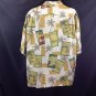 Reyn Spooner Ukulele Kane Native Mens Hawaiian Shirt Wahine Surfer Tapa Print XL